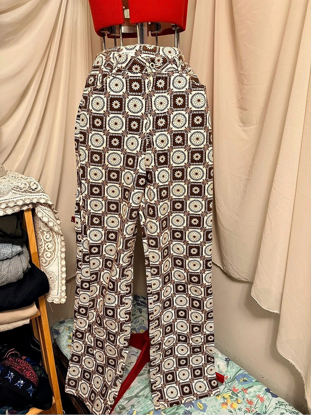 Marimekko Wide Leg Patterned Pants Size 44